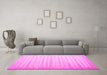 Machine Washable Abstract Pink Contemporary Rug in a Living Room, wshcon1249pnk