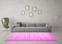 Machine Washable Abstract Pink Contemporary Rug, wshcon1249pnk