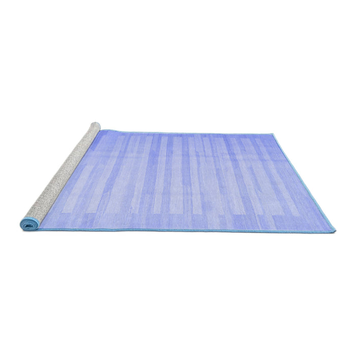 Sideview of Machine Washable Abstract Blue Contemporary Rug, wshcon1249blu