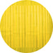 Round Abstract Yellow Contemporary Rug, con1249yw