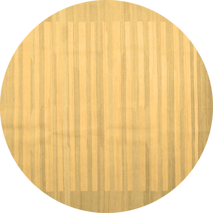 Round Abstract Brown Contemporary Rug, con1249brn