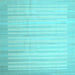 Square Abstract Light Blue Contemporary Rug, con1249lblu