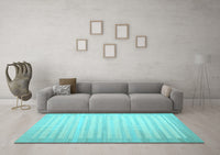Machine Washable Abstract Light Blue Contemporary Rug, wshcon1249lblu
