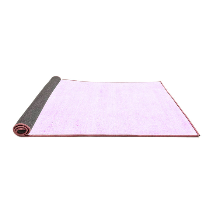 Sideview of Solid Purple Modern Rug, con124pur