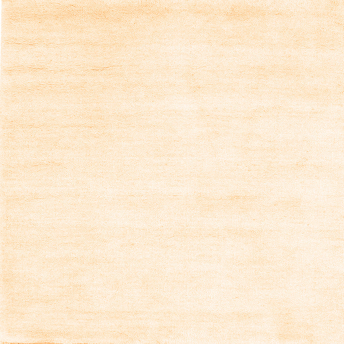 Round Machine Washable Solid Orange Modern Area Rugs, wshcon124org