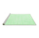 Sideview of Machine Washable Solid Emerald Green Modern Area Rugs, wshcon124emgrn