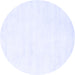 Round Solid Blue Modern Rug, con124blu