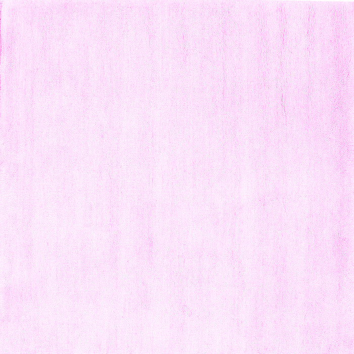 Square Solid Pink Modern Rug, con124pnk