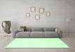 Machine Washable Solid Emerald Green Modern Area Rugs in a Living Room,, wshcon124emgrn