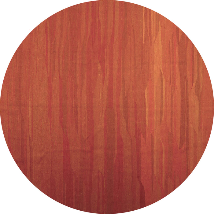 Round Machine Washable Abstract Brown Contemporary Rug, wshcon1250brn