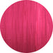 Round Abstract Pink Contemporary Rug, con1250pnk