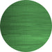 Round Abstract Emerald Green Contemporary Rug, con1250emgrn