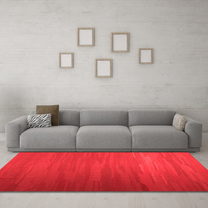 Contemporary Red Washable Rugs