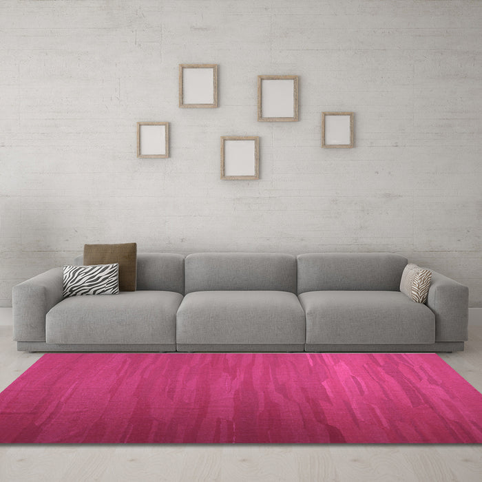 Machine Washable Abstract Purple Contemporary Area Rugs in a Living Room, wshcon1250pur