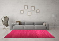 Machine Washable Abstract Pink Contemporary Rug, wshcon1250pnk