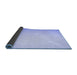 Sideview of Solid Blue Modern Rug, con1251blu