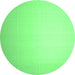 Round Solid Emerald Green Modern Rug, con1251emgrn