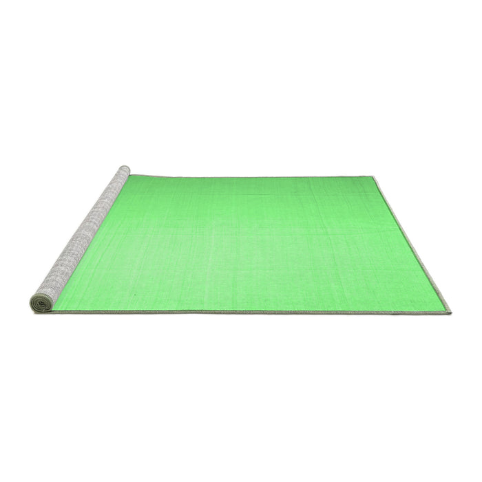 Sideview of Machine Washable Solid Emerald Green Modern Area Rugs, wshcon1251emgrn