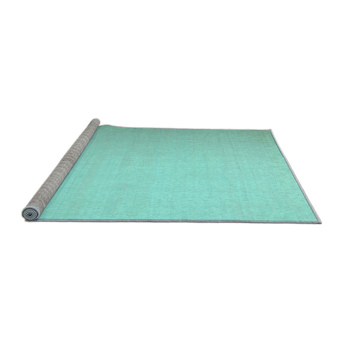 Sideview of Machine Washable Solid Light Blue Modern Rug, wshcon1251lblu