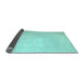 Sideview of Solid Light Blue Modern Rug, con1251lblu