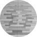 Square Abstract Gray Contemporary Rug, con1252gry