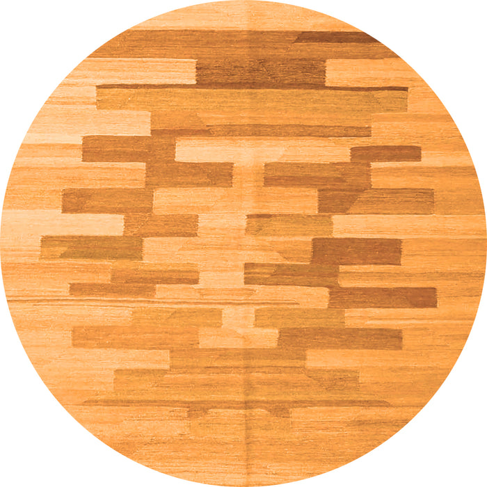 Square Abstract Orange Contemporary Rug, con1252org