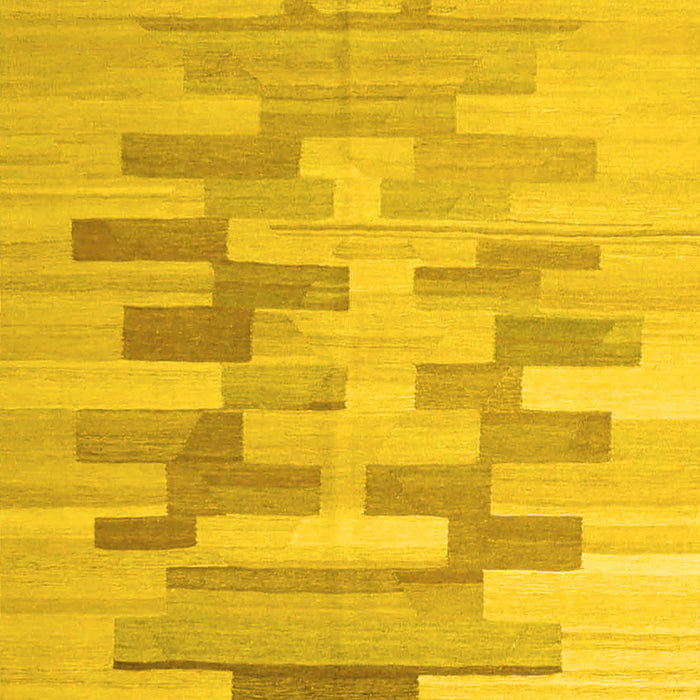 Abstract Yellow Contemporary Rug, con1252yw