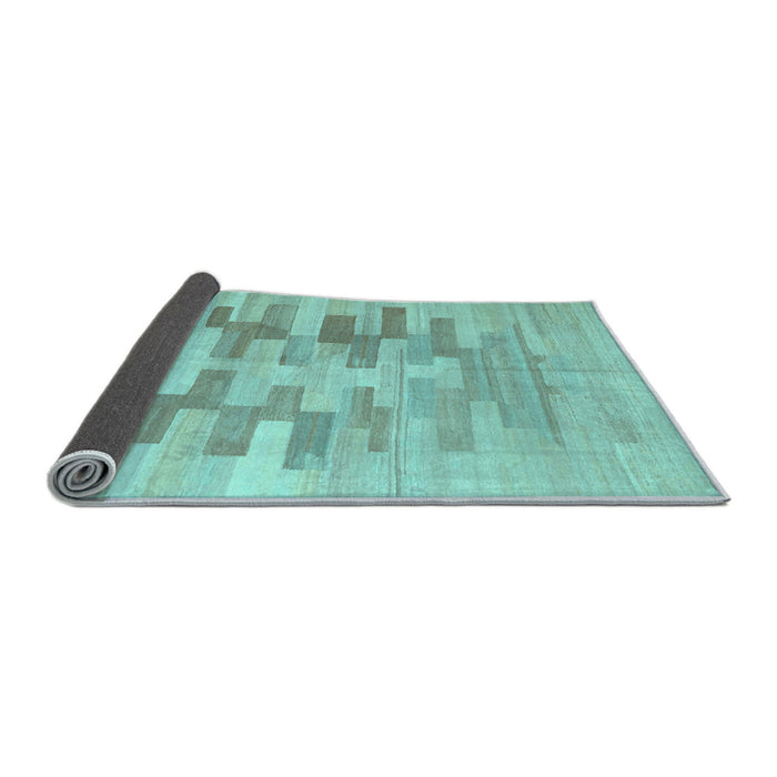Sideview of Abstract Light Blue Contemporary Rug, con1252lblu