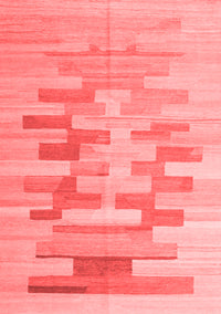 Abstract Red Contemporary Rug, con1252red