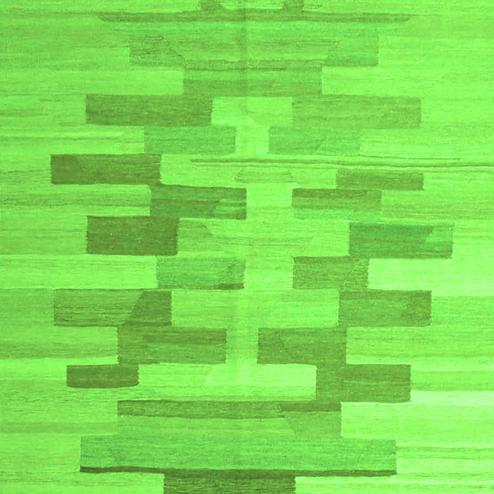 Serging Thickness of Machine Washable Abstract Green Contemporary Area Rugs, wshcon1252grn