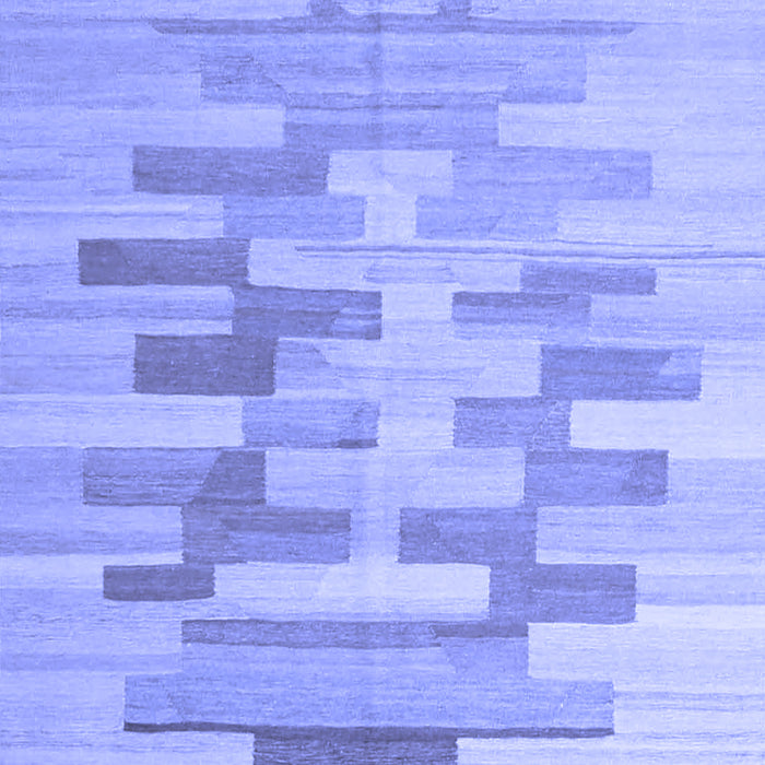 Abstract Blue Contemporary Rug, con1252blu