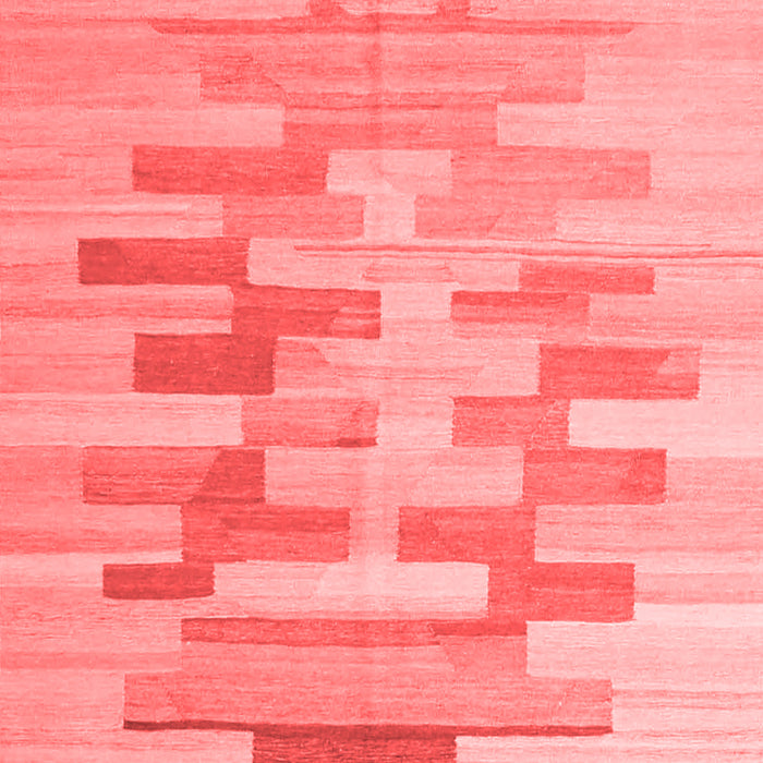 Machine Washable Abstract Red Contemporary Rug, wshcon1252red