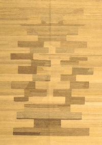 Abstract Brown Contemporary Rug, con1252brn