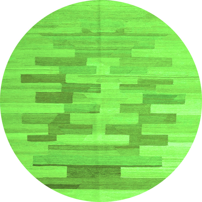 Machine Washable Abstract Green Contemporary Area Rugs, wshcon1252grn