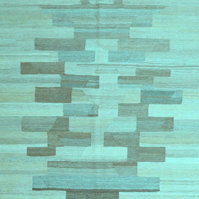 Machine Washable Abstract Light Blue Contemporary Rug, wshcon1252lblu
