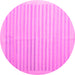 Round Abstract Pink Contemporary Rug, con1253pnk