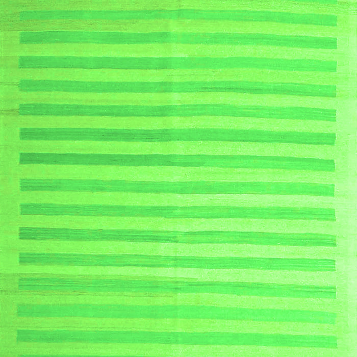 Serging Thickness of Machine Washable Abstract Green Contemporary Area Rugs, wshcon1253grn