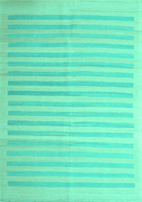 Abstract Turquoise Contemporary Rug, con1253turq