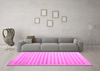 Machine Washable Abstract Pink Contemporary Rug, wshcon1253pnk