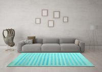 Machine Washable Abstract Light Blue Contemporary Rug, wshcon1253lblu