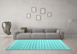 Machine Washable Abstract Light Blue Contemporary Rug in a Living Room, wshcon1253lblu