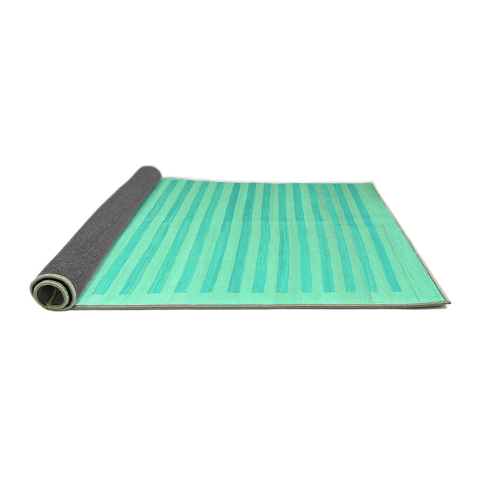 Sideview of Abstract Turquoise Contemporary Rug, con1253turq