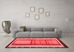 Country Red Washable Rugs