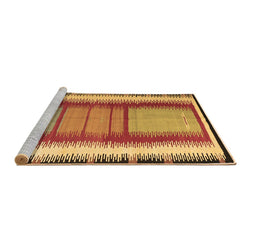 Sideview of Machine Washable Southwestern Brown Country Rug, wshcon1254brn