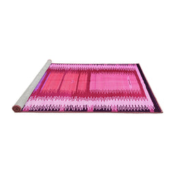 Sideview of Machine Washable Southwestern Pink Country Rug, wshcon1254pnk