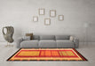 Machine Washable Southwestern Orange Country Area Rugs in a Living Room, wshcon1254org