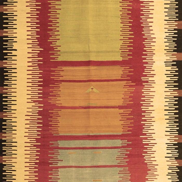 Machine Washable Southwestern Brown Country Rug, wshcon1254brn