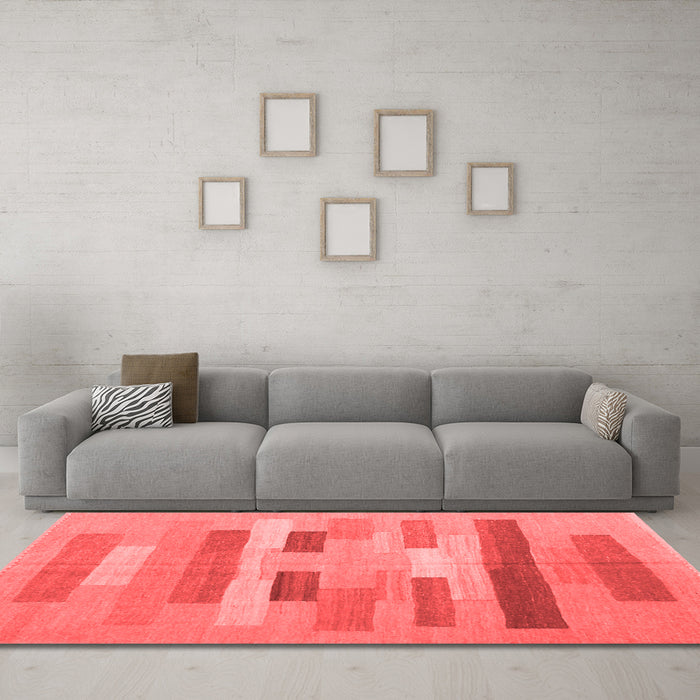 Contemporary Red Washable Rugs