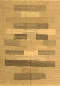 Abstract Brown Contemporary Rug, con1255brn