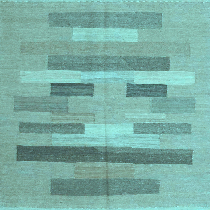 Square Machine Washable Abstract Light Blue Contemporary Rug, wshcon1255lblu